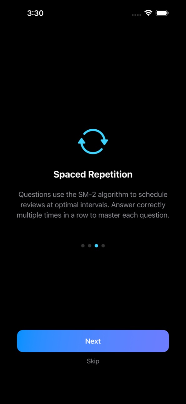 Spaced repetition review schedule